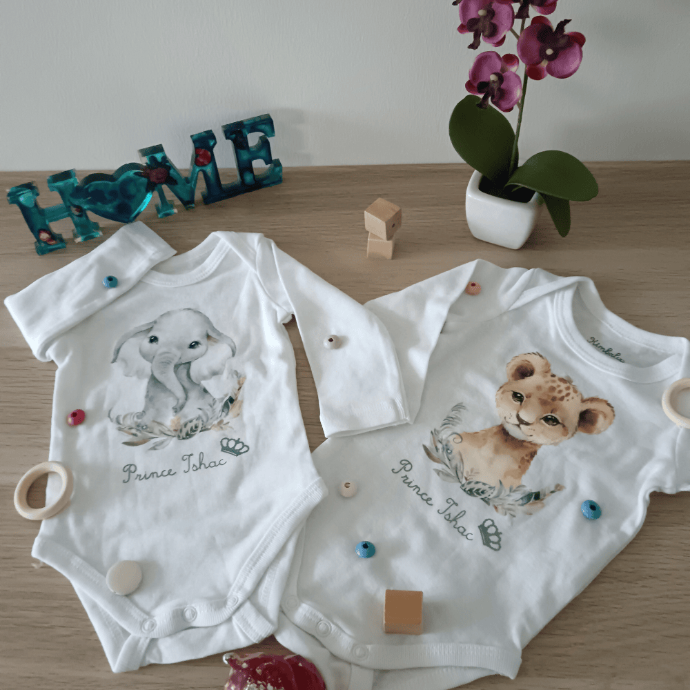 Duo de Bodies Personnalisés : Double Dose de Tendresse