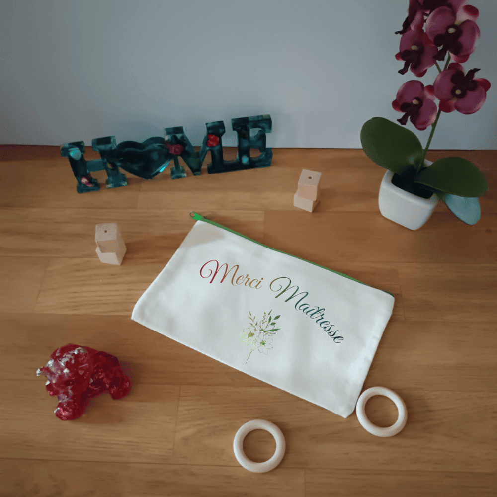 Trousse en coton personnalisable "Maîtresse"