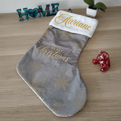 Botte de Noël avec prénom pour décoration festive - Les Créations des A