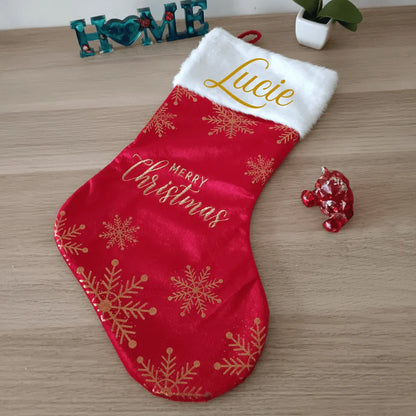Chaussette de Noël personnalisée idée cadeau famille - Les Créations des A