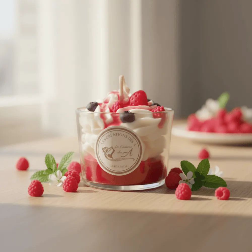 Bougie parfumée décorative pour parfumer la maison - Parfum Fruits des Bois - Les Créations des A