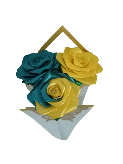 Bouquet de trois roses en satin Ma boutique