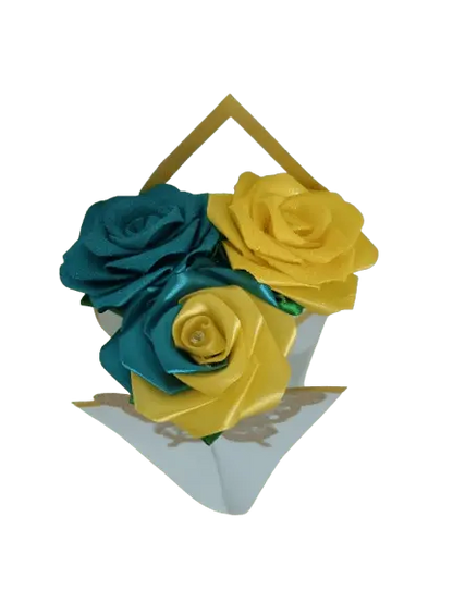 Bouquet de trois roses en satin Ma boutique