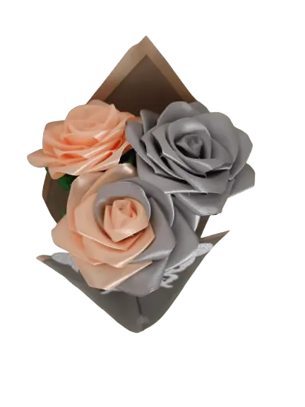 Bouquet de trois roses en satin Ma boutique