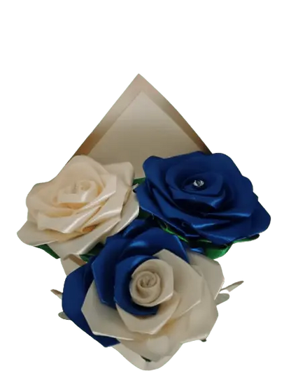 Bouquet de trois roses en satin Ma boutique