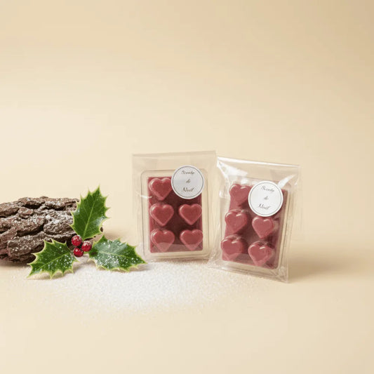 Fondants parfumés Bûche de Noël –  fondants parfumés artisanale en cire végétale de soja – Les Créations des A