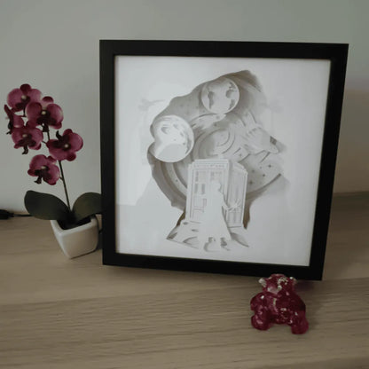 boite à ombre lumineuse doctor who effet 3d papier– Les Créations des A