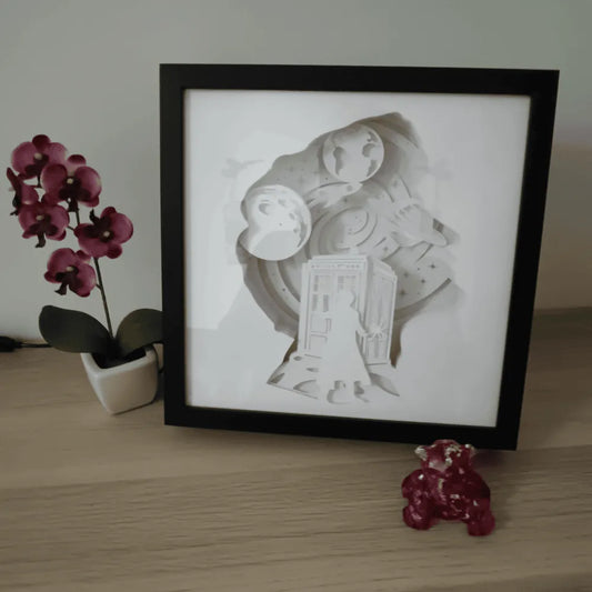 boite à ombre lumineuse doctor who effet 3d papier– Les Créations des A