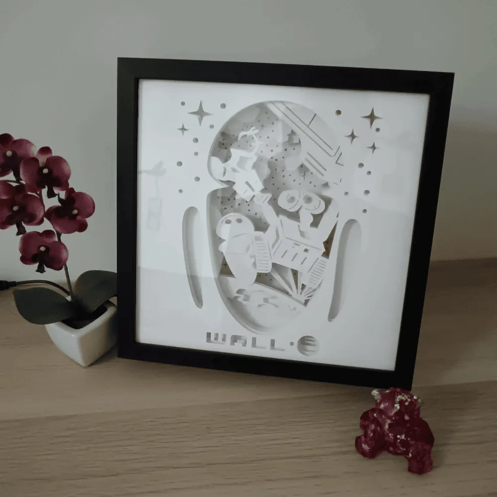 Shadow Box Wall-e – cadeau geek décoratif fait main – Les Créations des A