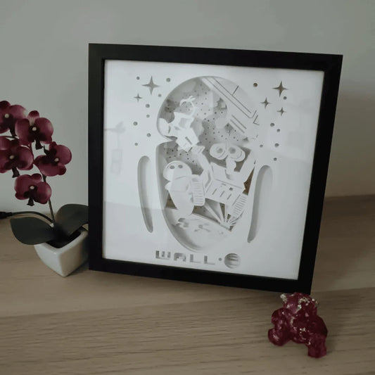 Shadow Box Wall-e – cadeau geek décoratif fait main – Les Créations des A