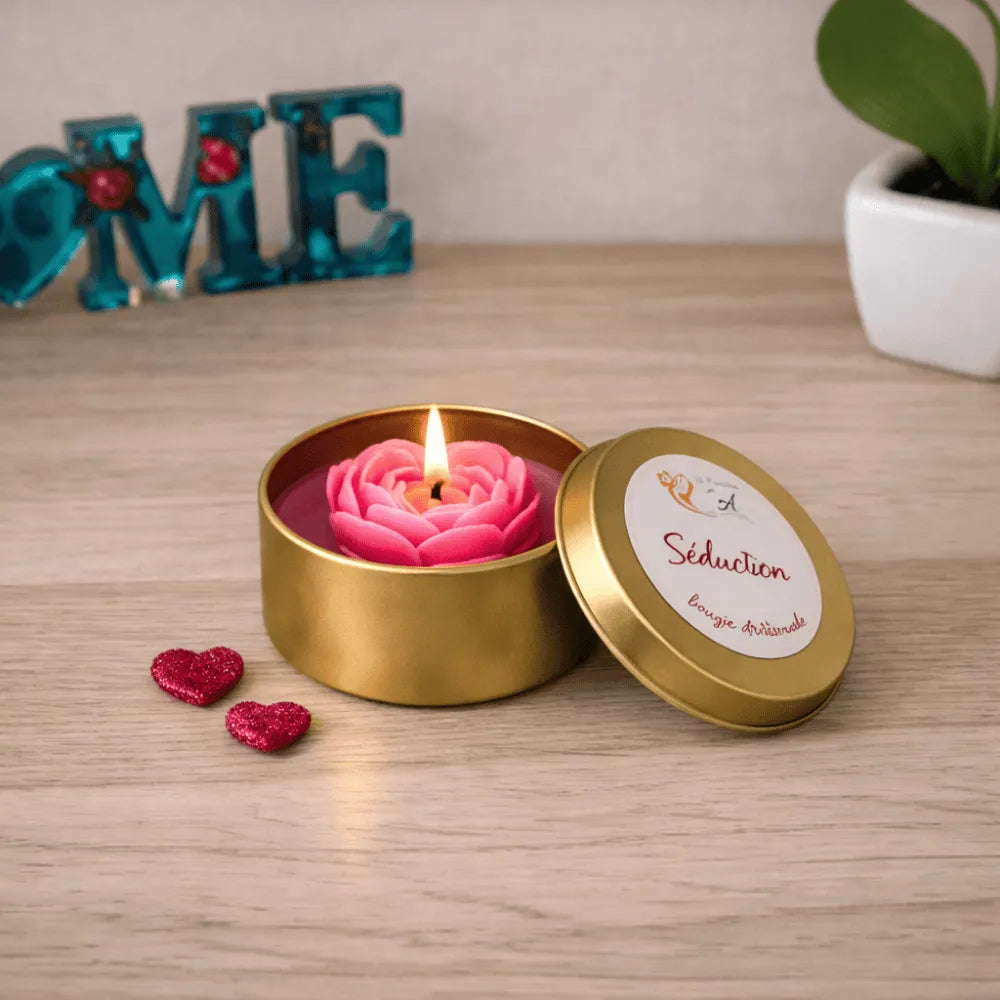 Bougie parfumée Séduction – bougie artisanale en cire végétale de soja - Les Créations des A