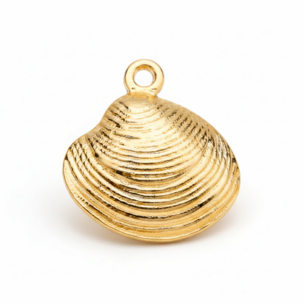 Breloque coquillage doré pour porte clé - Les Créations des A