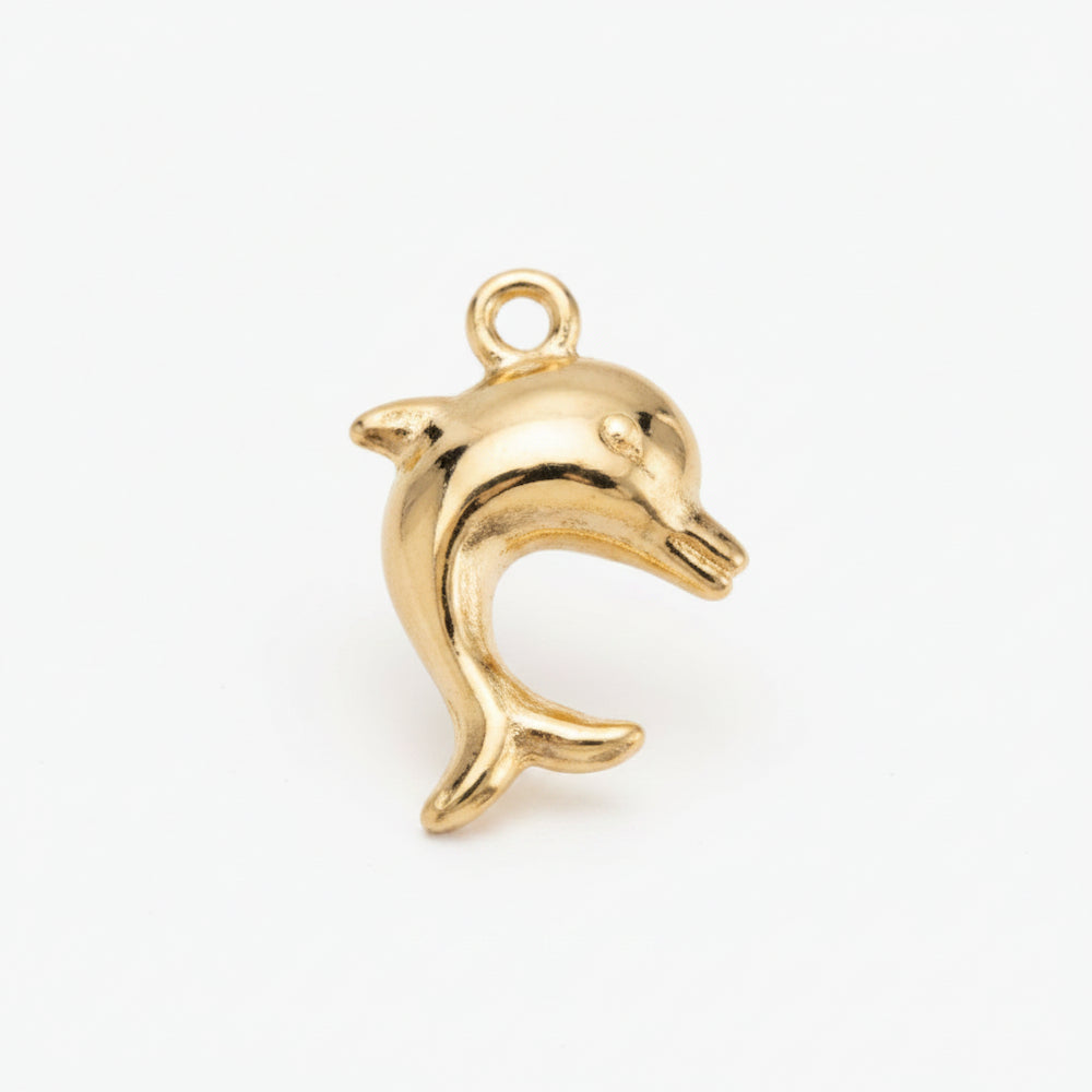 Breloque dauphin doré pour porte clé - Les Créations des A
