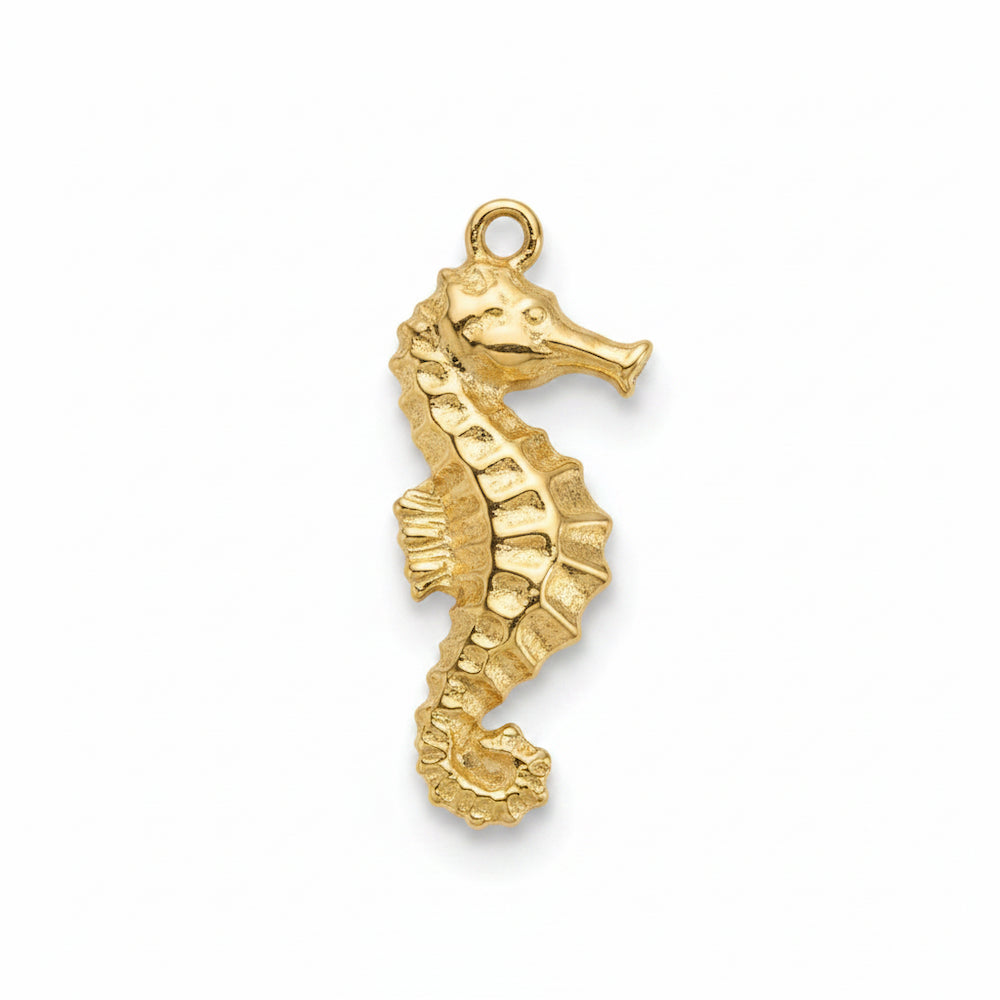 Breloque hippocampe doré pour porte clé - Les Créations des A