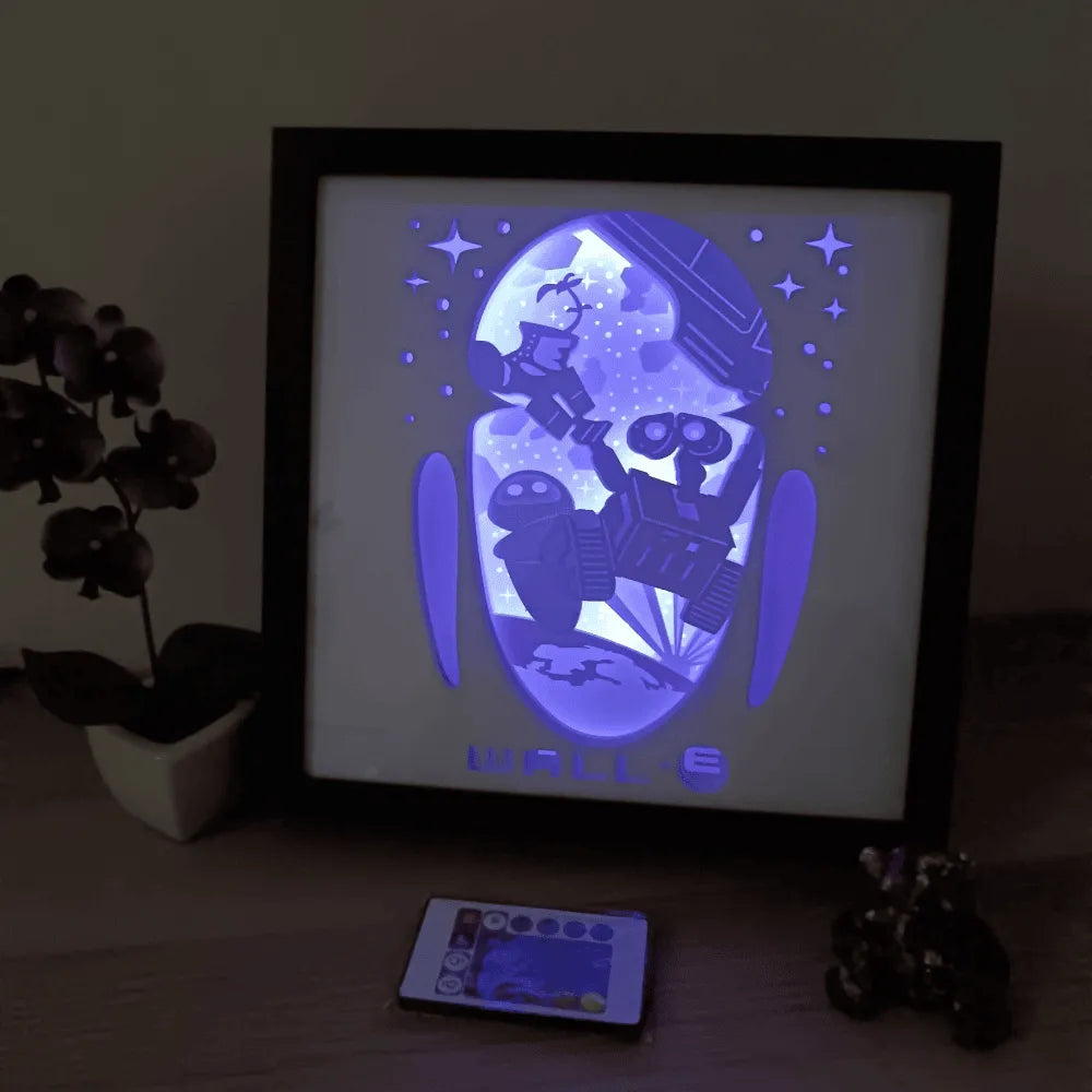 cadre décoratif led wall e effet relief papier – Les Créations des A