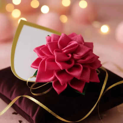 Dahlia en satin – fleur artificielle haut de gamme – Les Créations des A