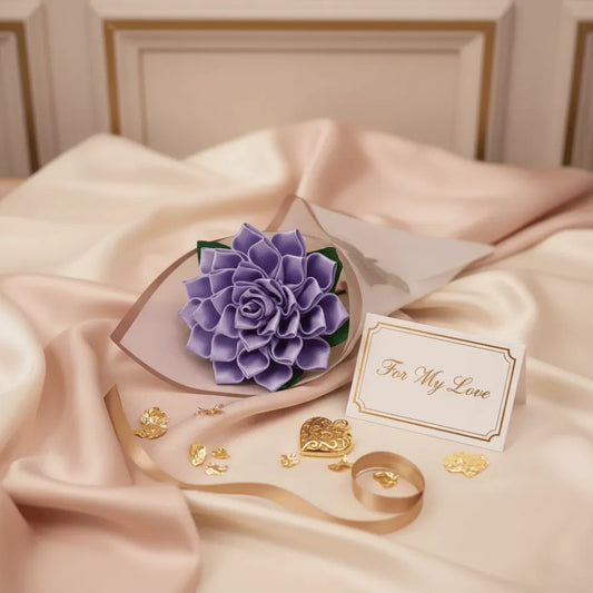 Dahlia en satin – fleur artificielle haut de gamme – Les Créations des A