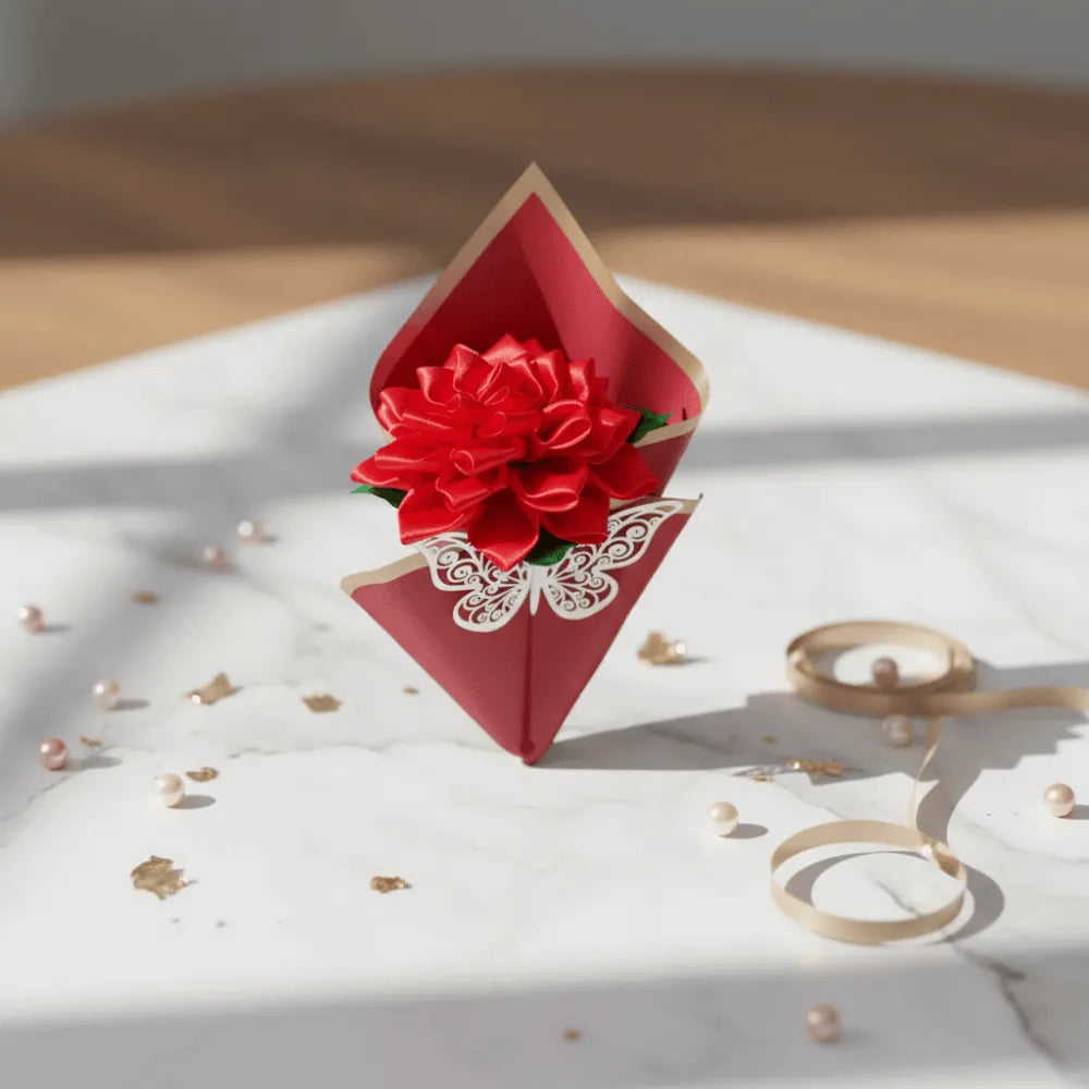 Dahlia en satin – fleur artificielle haut de gamme – Les Créations des A