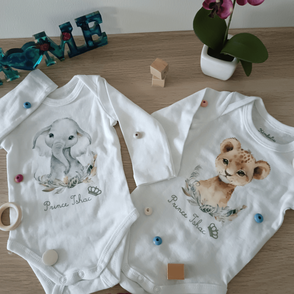 Duo de Bodies Personnalisés : Double Dose de Tendresse