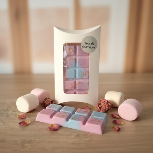 Fondant parfumé artisanaux Fleur de Guimauve dans sa boite blanche - Les Créations des A