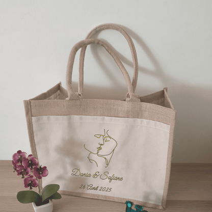 Sac en jute "EV/ MARIAGE"