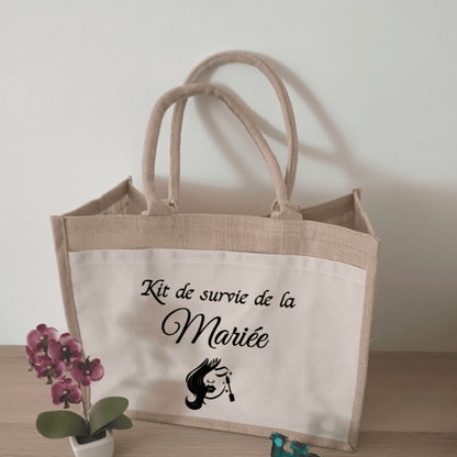 Sac en jute "EV/ MARIAGE"