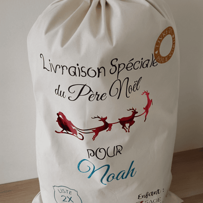 Hotte du Père Noël personnalisée