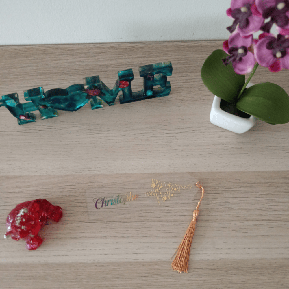 Marque-pages en acrylique personnalisable