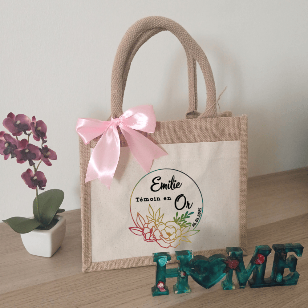 Sac en jute "EV/ MARIAGE"