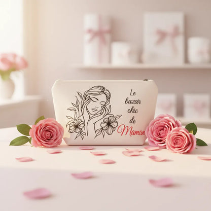 Trousse de toilette personnalisée Le bazar chic de Maman – cadeau maman fait main - Les Créations des A