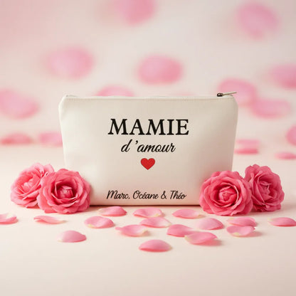 Pochette cadeau Mamie d'amour personnalisée avec prénoms – cadeau grand-mère - Les Créations des A