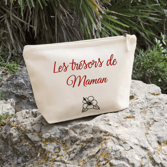 Pochette en coton "Trésors"