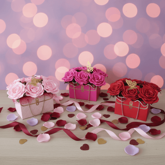 Sac garni "Roses en satin"