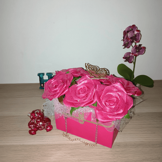 Sac garni "Roses en satin"