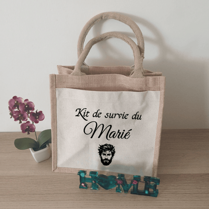 Sac en jute "EV/ MARIAGE"