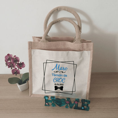 Sac en jute "EV/ MARIAGE"