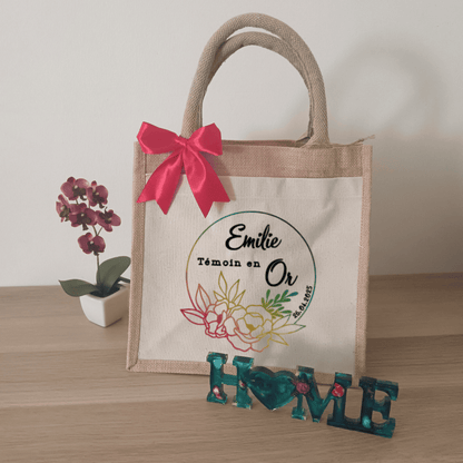 Sac en jute "EV/ MARIAGE"
