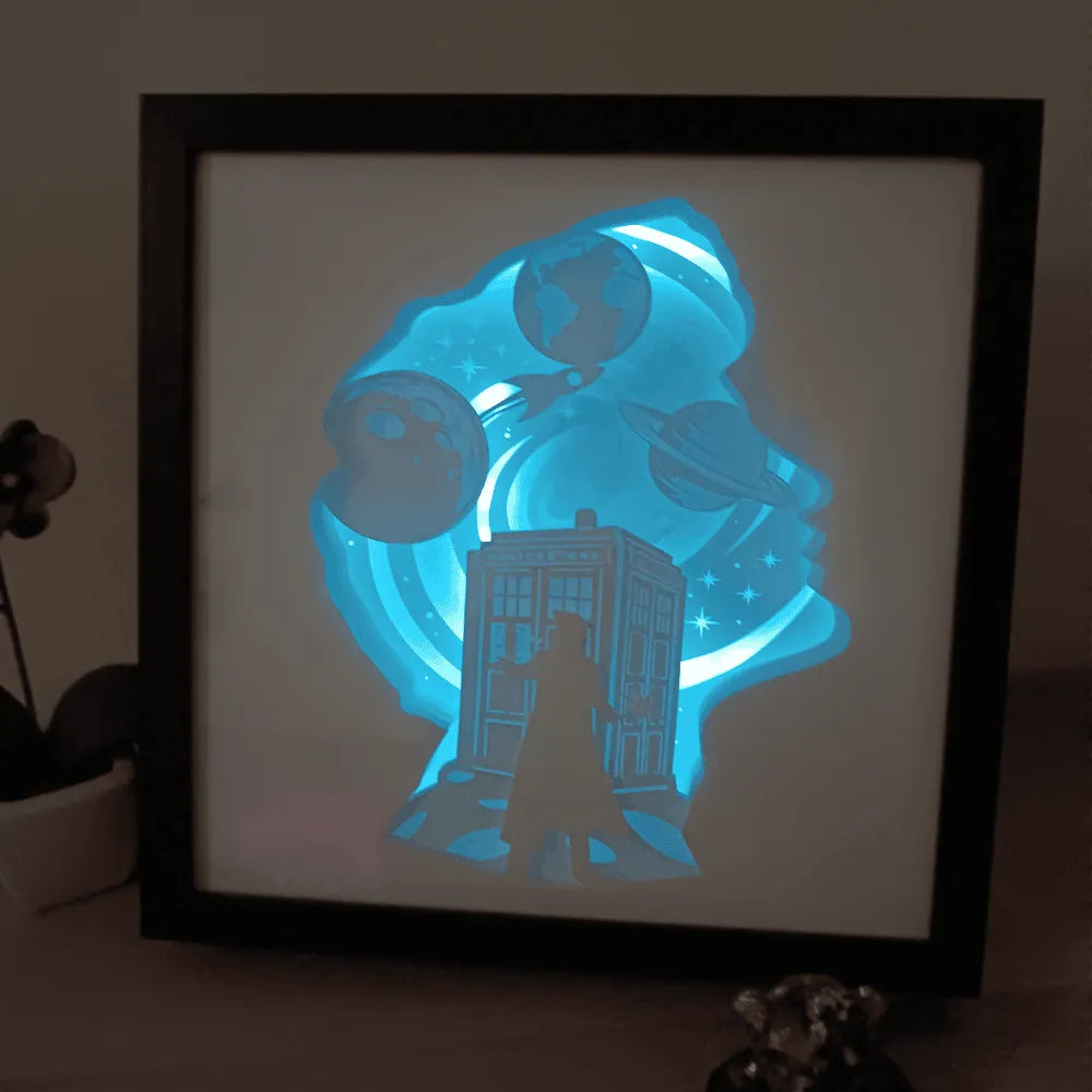 shadow box doctor who décoration led – Les Créations des A
