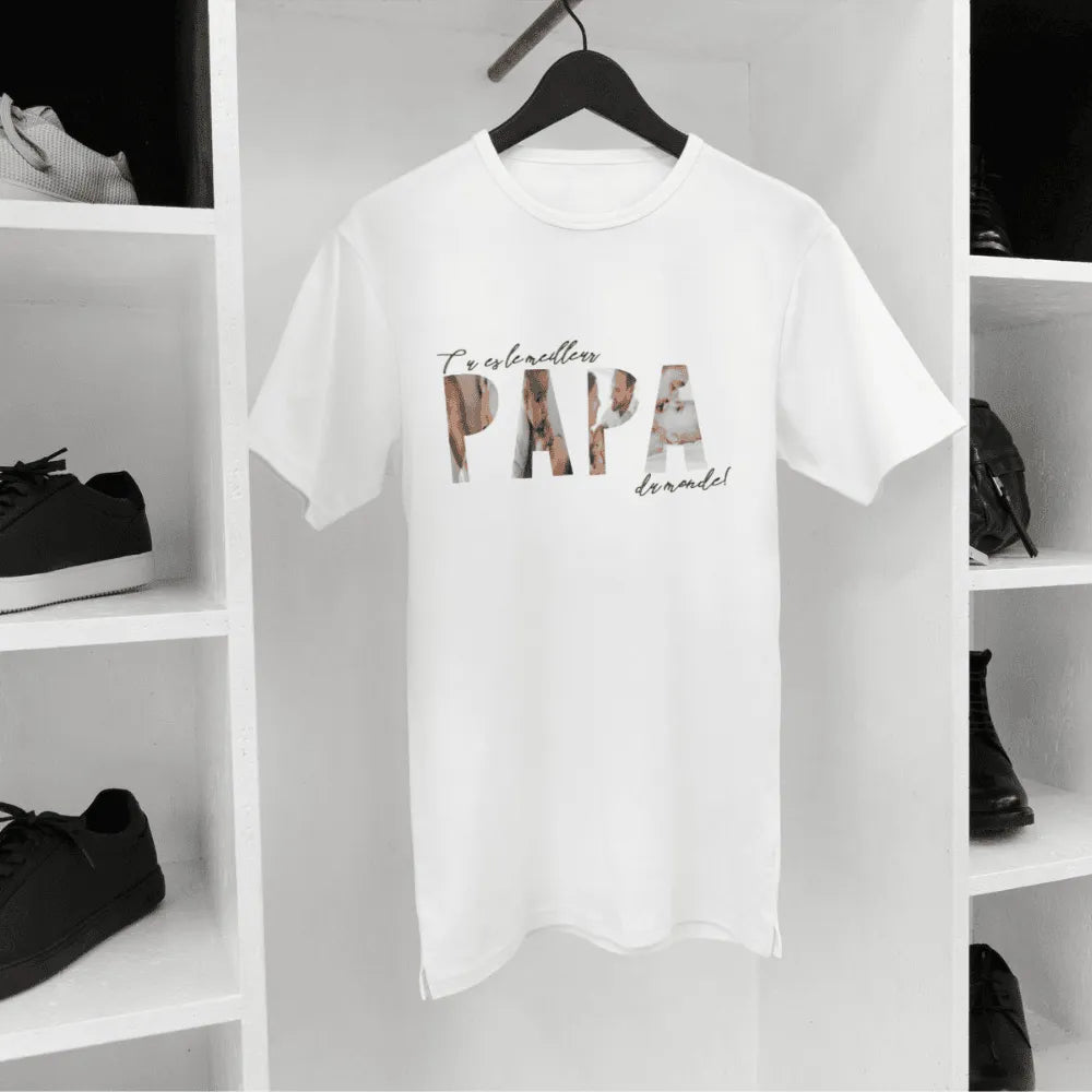 Tee-shirt personnalisé Lettres photo – cadeau original personnalisé – Les Créations des A