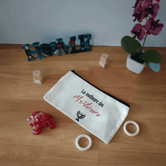 Trousse en coton personnalisable "Maîtresse"
