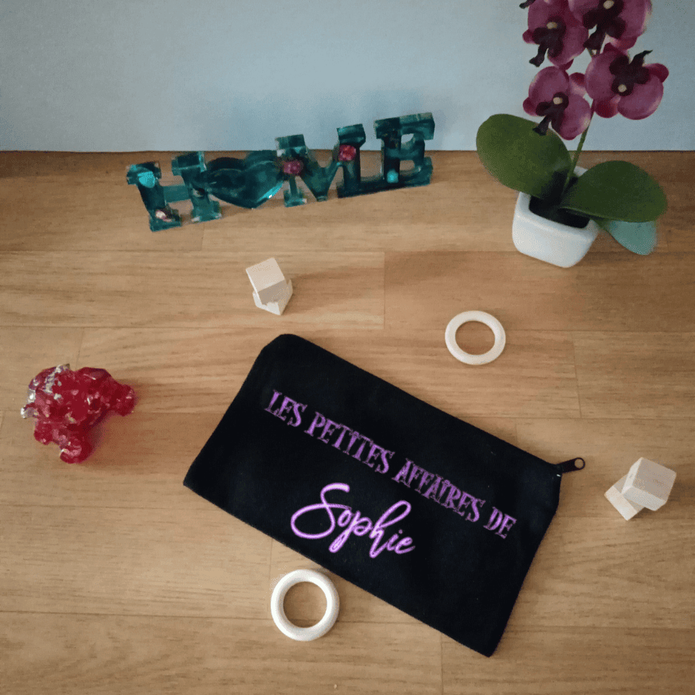Trousse en coton "Les petites affaires de"